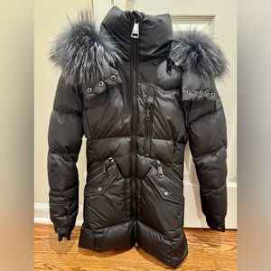 SAM. Black Women’s XS Jacket with Fur Trim